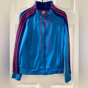 Pink and blue adidas jacket
